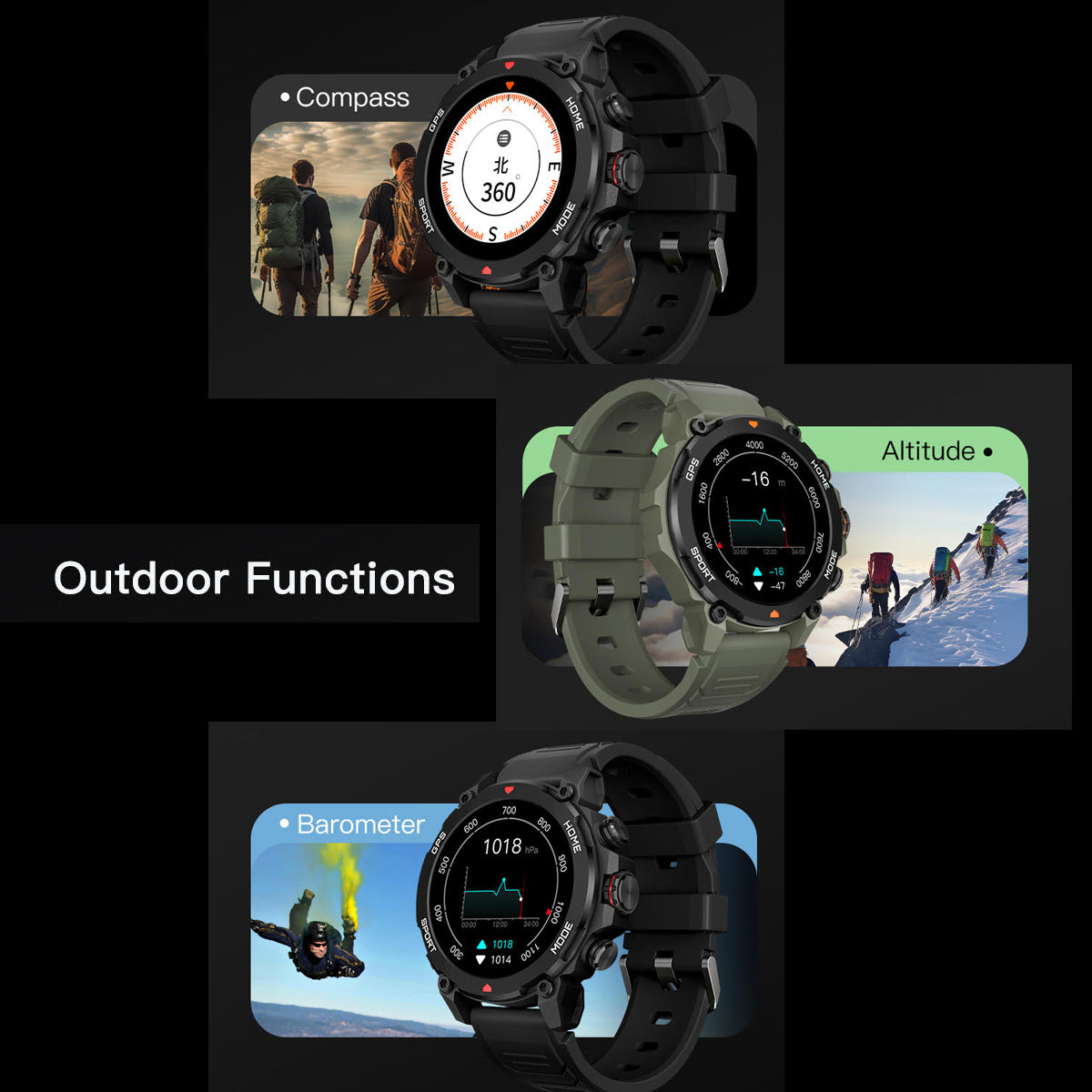 GPS Sports Smart Watch for Men (Answer/Make Calls), 1.39" HD Smart Watches Fitness Tracker with Heart Rate Sleep Monitor, 110+ Sports Modes Step Counter Fitness Watch, IP68 Waterproof Smartwatch for Android iOS - Smart Watch G6