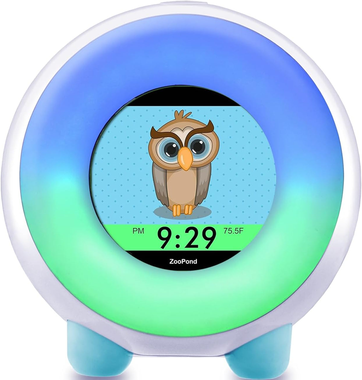 ZOOPOND - Full-Color Mobile Display Alarm Clock for Kids, Kids Alarm Clock, Kids Night Light, Ok to Wake Clock, Wake Up Light, Toddler Clock GRO Clock, Sound Machine Kids, 16 Cartoon Characters